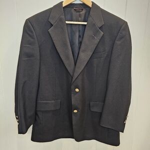 Hart Schaffner & Marx Blazer Men's Black Single Breasted Double Button Office
